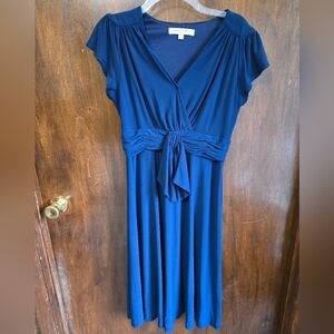 Evan Picone Deep Blue Midi Dress